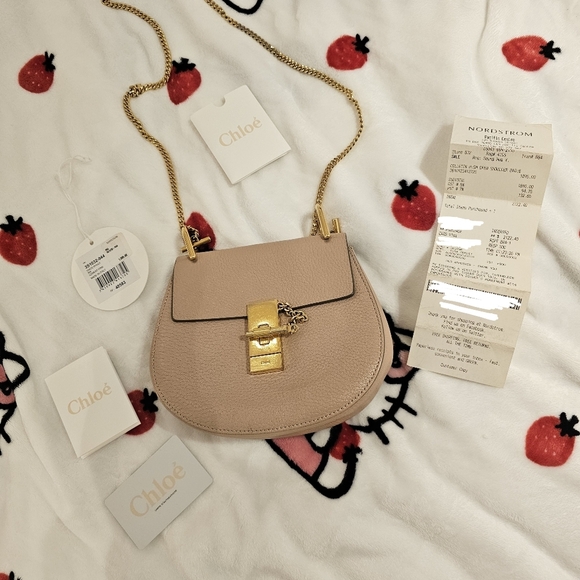 Cement Pink Chloé Drew Mini Bag - Picture 1 of 8